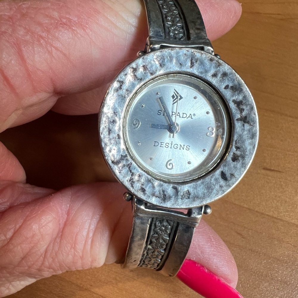 Silpada Textured Silver watch